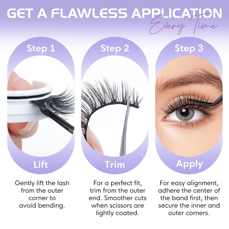 Self Adhesive Eyelashes Pre Glued Lashes 5 Pairs H39