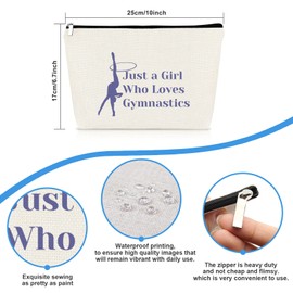 Gymnastics Girls Gift Makeup Bag Gymnast Gift Gymnastics Gifts for Women Inspirational Gymnastics Gift Cosmetic Bag Graduation Birthday Gift for Gymnastics Lover Gymnast Daughter Travel Cosmetic Pouch