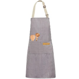 Wiredock Adjustable Apron Unisex Apron with Pocket Cooking Kitchen Chef Aprons for Women Men Home Kitchen Butchers BBQ Restaurant (Grey)|SH035