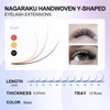 NAGARAKU 3 Tips Triple YYY Eyelash Extensions Supplies 6D Y