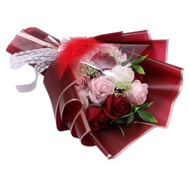 20 Sheets Pure color gold edge Flower Wrapping Paper,Waterproof Valentine's Day Bouquet Wrapping Paper 23x23Inch Used for DIY Crafts, Gift Packaging, Flower Shop Bouquet Packaging (Dark red)