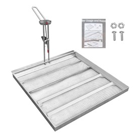 ZUCCIO Commercial Deep Fryer Filter Skimmer Basket (13.75" x 13.6") – Stainless Steel Mesh Strainer Compatible with Dean SR142GN, Extends Oil Life 40% – Heavy-Duty with Instruction Manual Included ﻿