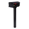Gibraltar Mailboxes Patriot Large Capacity Rust-Proof Plastic Black, Post-Mount Mailbox,