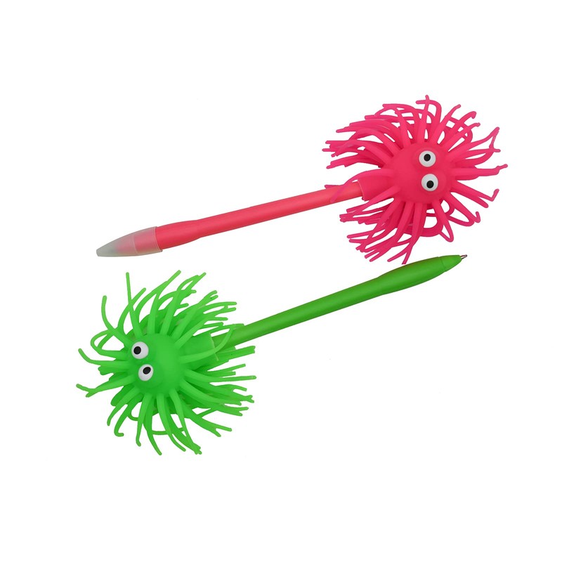 Lopenle 6 PCS Cute Sea Urchin Shaped Pens Soft Rubber