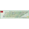 Tennessee State Map - 16.5 x 58.1 Inches - Paper
