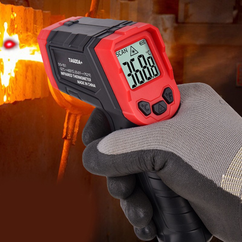 Infrared Temperature Meter High Accuracy Quick Response Data Locking Backlit