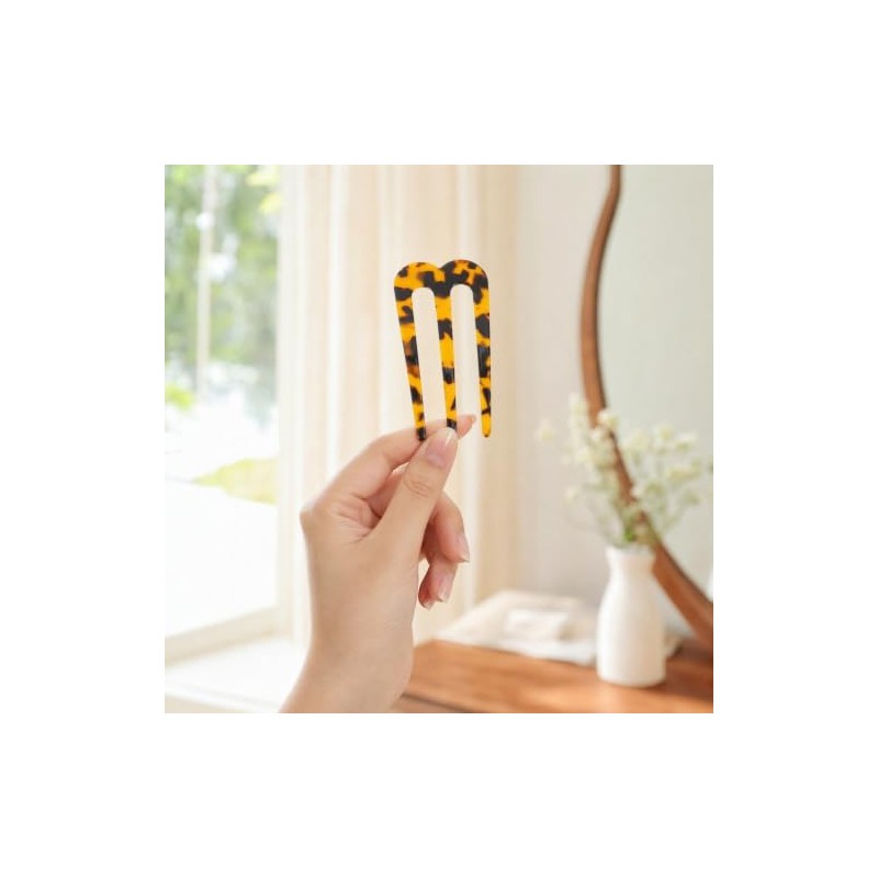 Peineta para Moño 6 Piezas Tres Dientes Fijador de Cabello