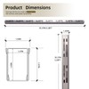 Pool Deck Drain Channel, 1-7/16" W x 3.3' L, 304