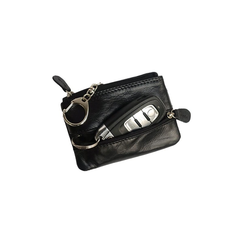 Deluxe Key Bag, Buffalo Leather Black