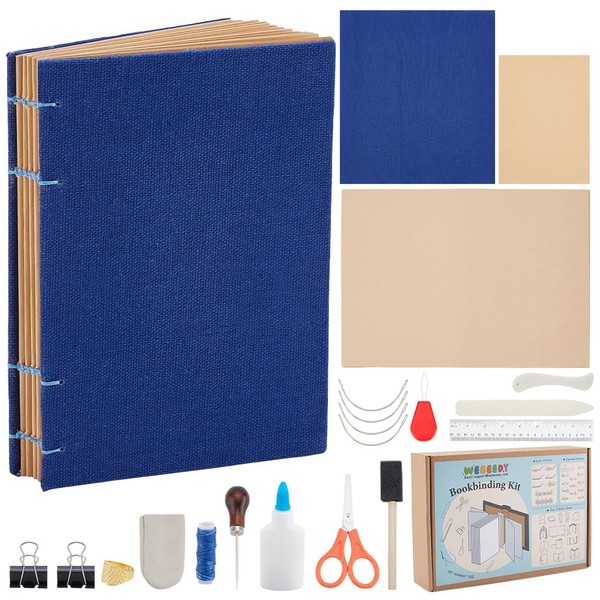 WEBEEDY DIY Coptic Stitch Bookbinding Kit Bookbinding Accessory Set for