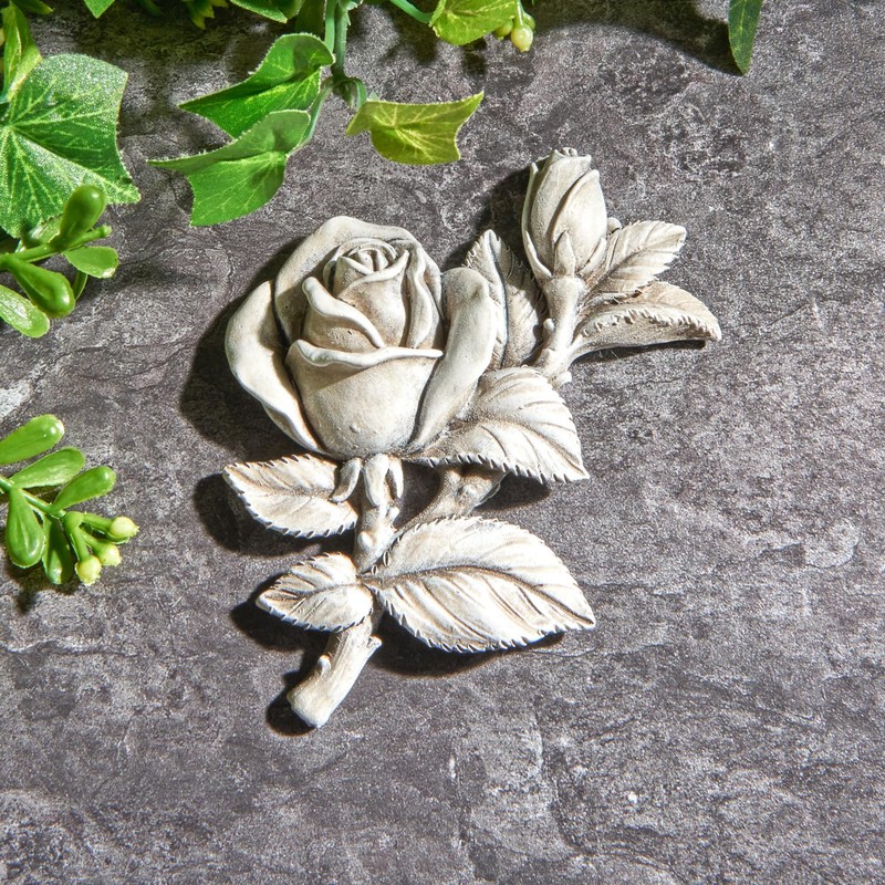 3 Pagen Rose Memorial Ornament - Rose Memorial Stone -