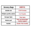 6 Pack Reusable Reinforced Handle Grocery Bags - Heavy Duty