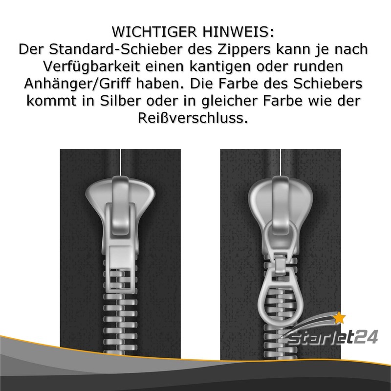 Starlet24 Plastic Zip, 5 mm, Roughly Divisible, 35 cm