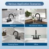Cinwiny Bathroom Faucets 4 Inch Centerset Bathroom Sink Faucet Deck