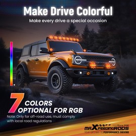 maXpeedingrods 5in 212W Off Road Lights Bar 25440LM, LED Spot with 7 RGB Colors for Ambient & Auto Shift Mode, 270°Side Shooter Ditch Lights, Fog Light for Jeep SUV Pickup UTV ATV with Black Covers
