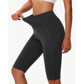 MIVEI Women's High Waisted Long Swim Shorts - 12" Tummy Control Swim Capris Bottoms Pant Swimwear Board Shorts with Liner