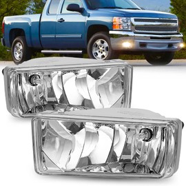 ENERBITIOUS Luces antiniebla de repuesto para Chevy Silverado 07-14, 07-11 Avalanche, 07-14 Suburban/Sierra/Tahoe/Yukon luz antiniebla compatible con interruptor de bombillas H16 12V 19W y kit de cableado, lente transparente