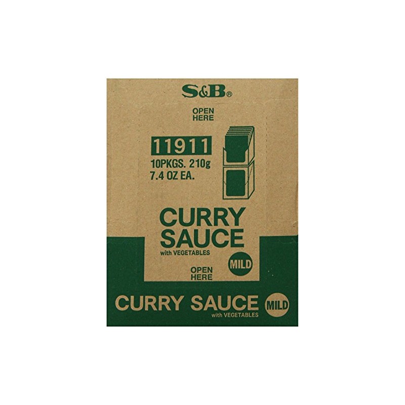 S&B Curry Sauce with Vegetables Mild, 7.4-Ounce (Pack of 10)