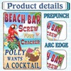 Beach Bar Tin Sign Screw The Cracker Polly Wants a