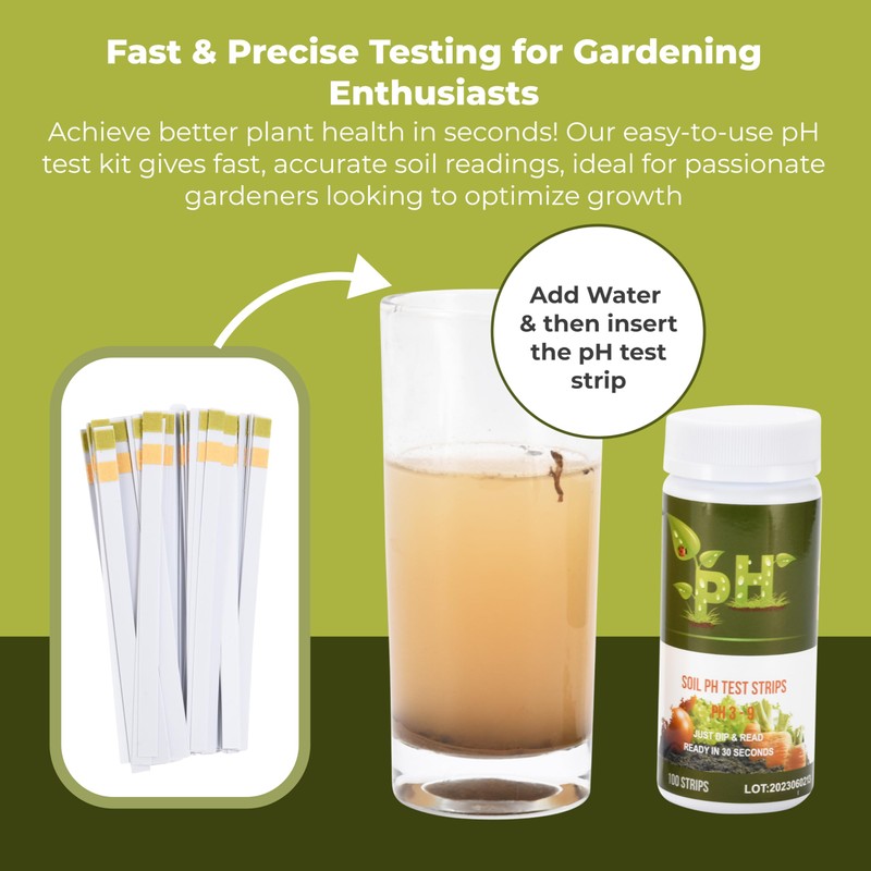100 Strip Soil pH Test Kit - Complete pH Test