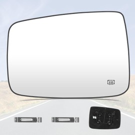 Youxmoto Driver Left Side Mirror Glass, for Dodge Ram 1500 2009-2017; Ram 2500 2010 2011 2012 2013 2014 2015 2016 2017 2018, Heated, (w/o Towing Package, Not fits Towing Mirrors)