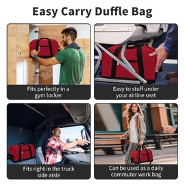 YoKelly Small Duffle Bag 14 inch Carry On Mini Duffel Bag Lightweight for Travel Gym Sport-Red