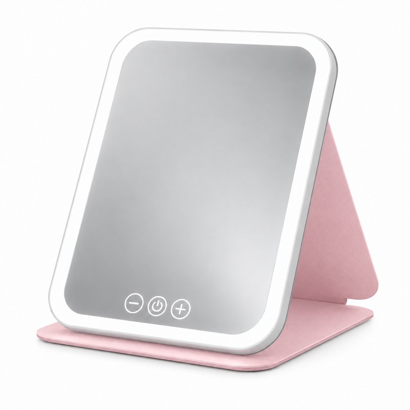 LED Dimmable Makeup Mirror with 3 Color Light Modes, Adjustable