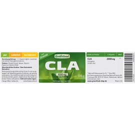 CLA, 1000 mg, 240 capsules, high dose, conjugated linoleic acid from thistle oil - no artificial additives, no genetic engineering