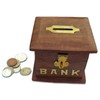 Purity Small Wooden Piggy Bank Money Box With Lock