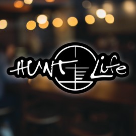 Hunt Life Vinyl Decal Sticker | Cars Trucks Vans SUVs Walls Cups Laptops | 7 Inch Decal | White | KCD2776