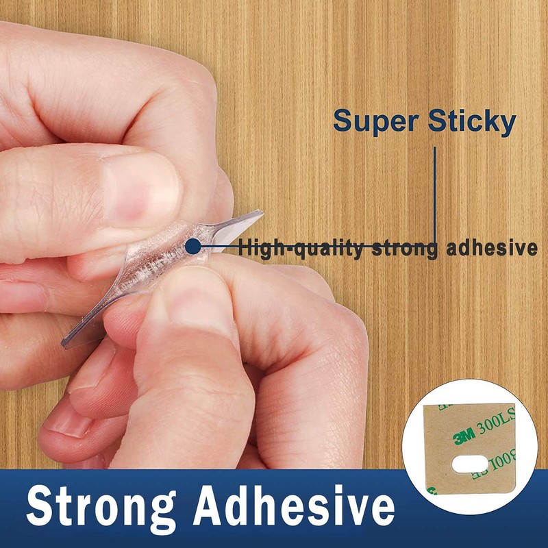 SOGEWO (30 Set/ 60 Pieces) Clear Vertical Blind Repair Tabs,