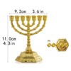 4.3" 7-Branch Hanukkah Menorah Candle Holder for Shabbat,Tabernacle, Menorahs for