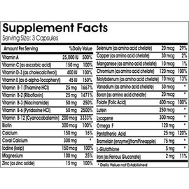 PureControl Supplements Advanced Multi-VIT-Min Seniors // 200 Capsules // Pure