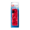 Prym Flower Shape Non-Sew ColorSnaps Snap Fasteners, Plastic, Red, 12.4