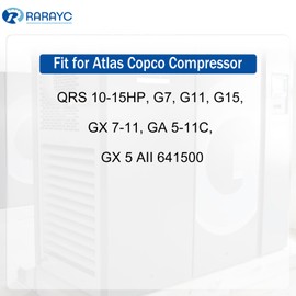 RARAYC 2901091900 Air Oil Compressor Filter Kit Compatible with Atlas Copco Compressor QRS 10-15HP, G7, G11, G15, GX 7-11, GA 5-11C, GX 5 Replacement Part Number 622087100 1513033701 1613900100