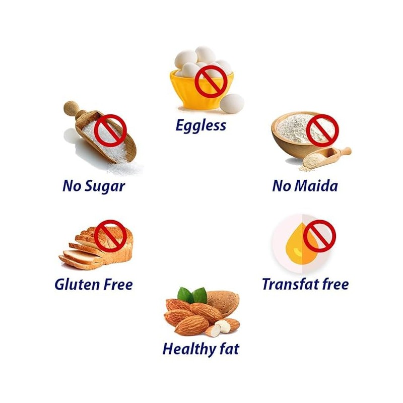 Diabexy Almond Cookies - Low Glycemic Load Cookies for Sugar