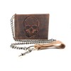 Jockey Club Genuine Leather Biker Wallet Horizontal Hunter Leather Wallet