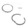 13MM Sterling Silver Round Hoop Earrings for Women Ladies Girls