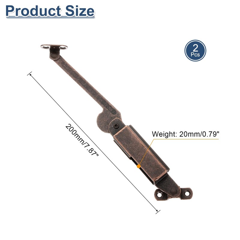 sourcing map 2Pcs Self-Balancing Lid Support Hinges, Iron Hinges Support