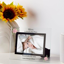 Mum Photo Frame Gift Personalise with Any Name Is The World's Best Mum 6x4" or 7x5" Mother's Day Gift For Mum Mother Mummy Mam