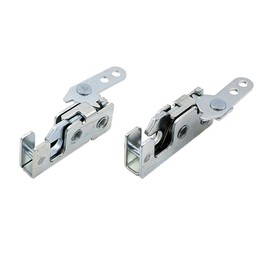 TopHomer 2pcs Heavy Duty Equipment Push to Close Rotary Latch Metal Concealed Mini Rotary Latch with Impact Closing Lock, DK618-7-Z Left Right