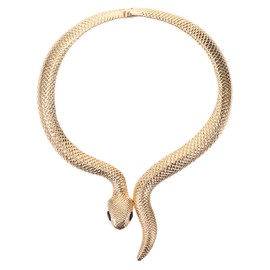 Holibanna Vintage Snake Choker Necklace Egyptian Golden Snake Necklace for Women