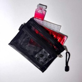 Mesh coin card holder black mesh pouch pouch wallet coin purse mini pouch / 메쉬 동전 카드지갑 블랙 메쉬파우치 파우치지갑 동전지갑 미니파우치