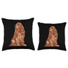 Sitting Dog Ruby Cavalier King Charles Spaniel Throw Pillow