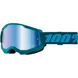 100-Percent Strata 2 Stone Goggles OSFM Stone/Mirror Blue Lens