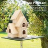 Lyfreen DIY Bird Houses for Outside Pine Wooden Bird House
