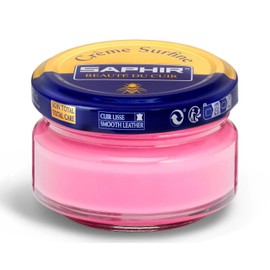 SAPHIR Creme Surfine Pommadier Shoe Polish - Beeswax Cream for Leather Products - Pompadour Pink