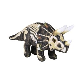 The System Sellers Dinosaur Fossil Print Skeleton Plush Soft Stuffed Animal Toy - Triceratops
