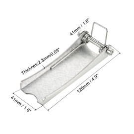 PATIKIL 4.9 Inch Replacement Hooks Latch, 2 Pack Metal Towing Receiver Hitch for Clevis Hook Trailer, Silver