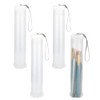 Sknrlko 4 Piece Extendable Plastic Paint Brush Case Clear Long